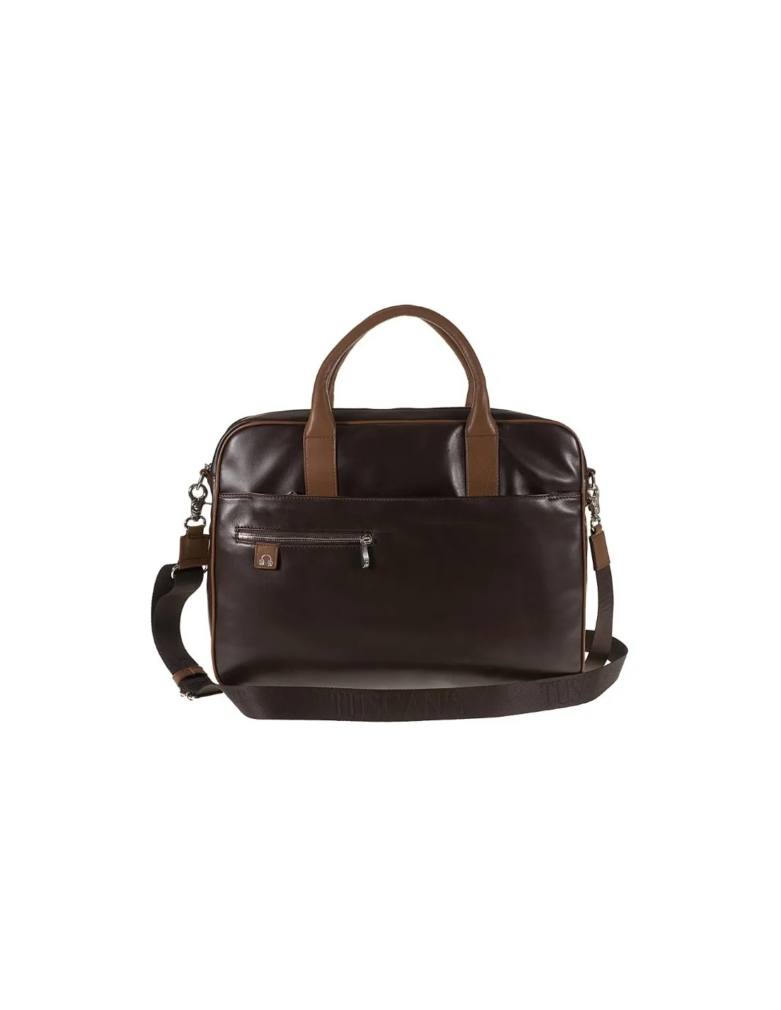 Borsa da lavoro in pelle marrone, made in Italy