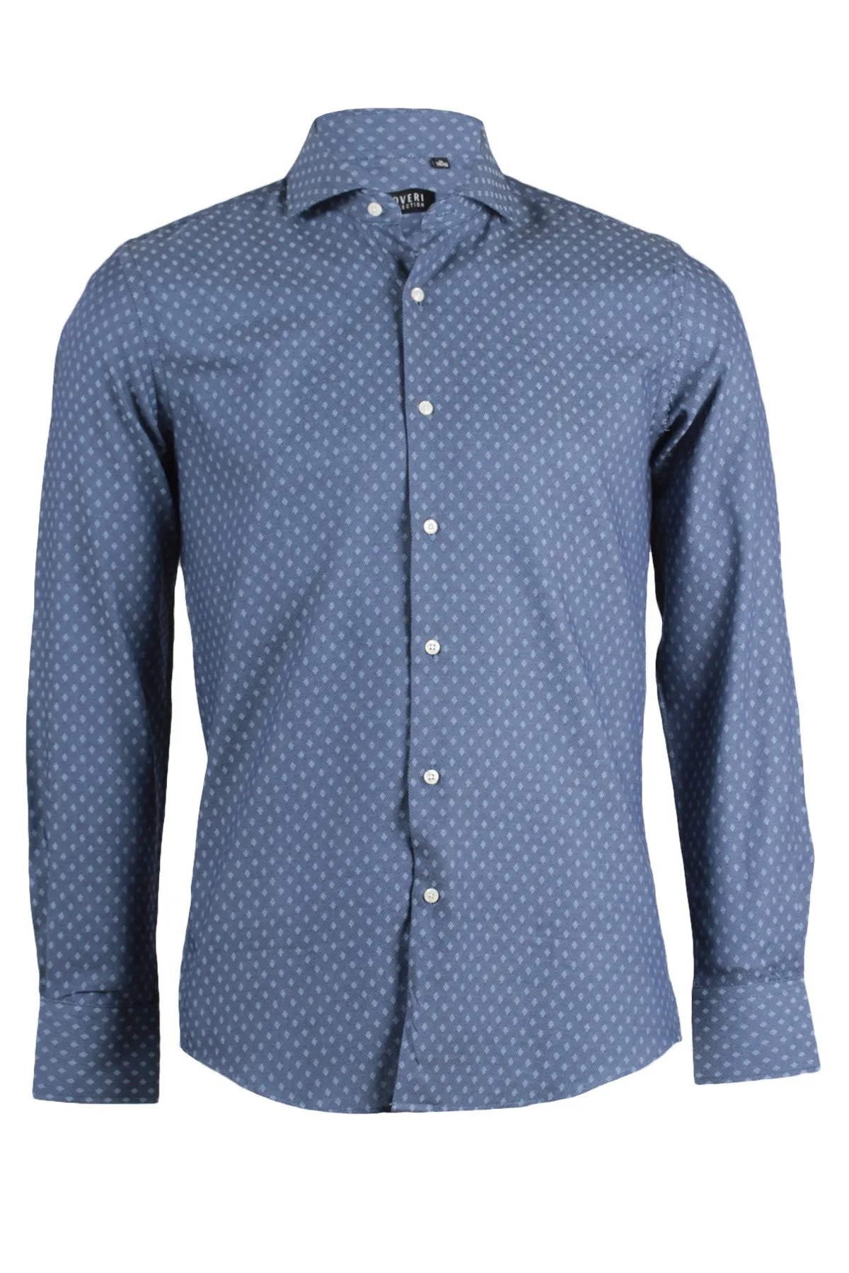 Camicia da uomo collo francese con fantasia