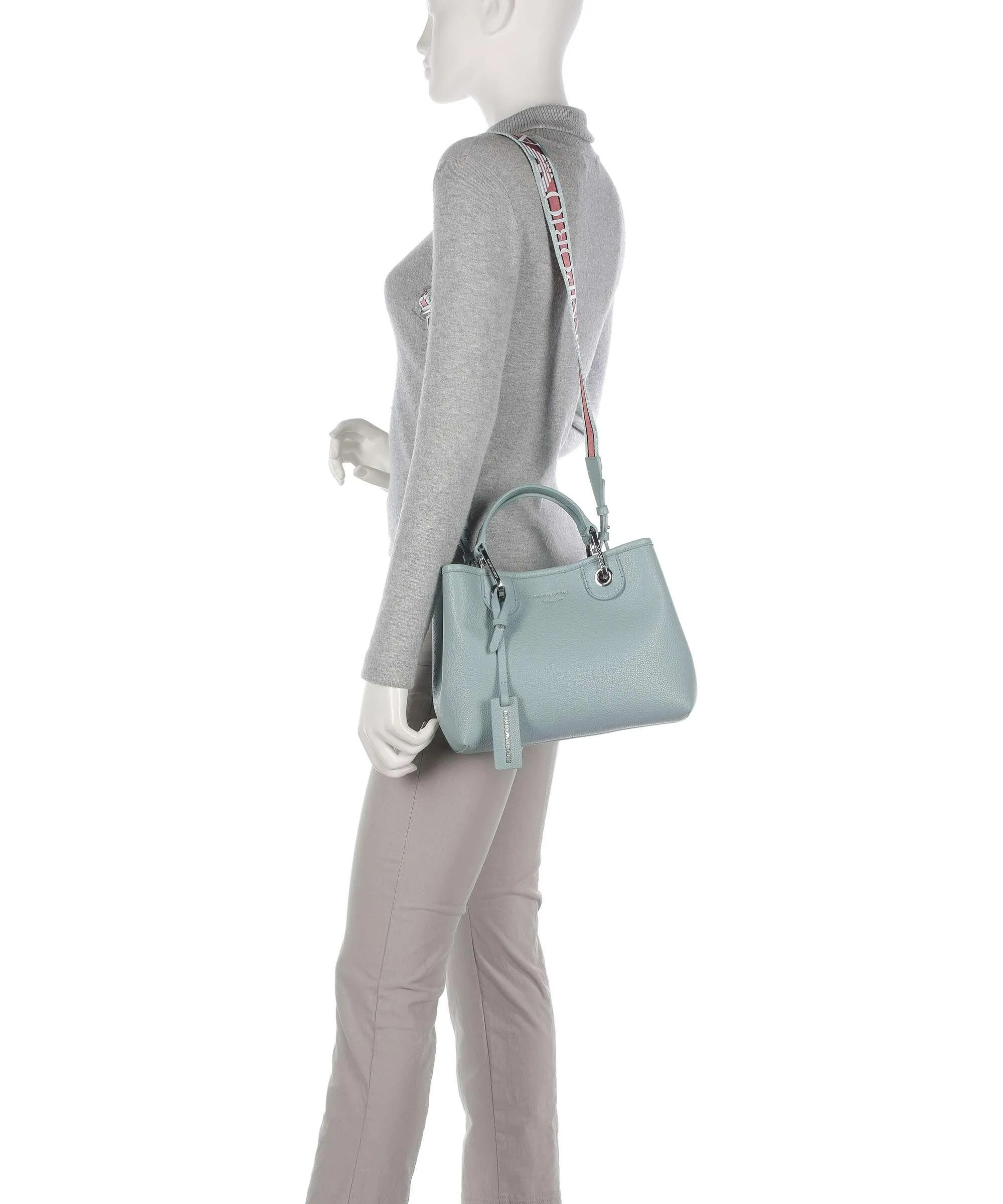  Emporio Armani My EA Borsa a mano pelle sintetica blu chiaro  