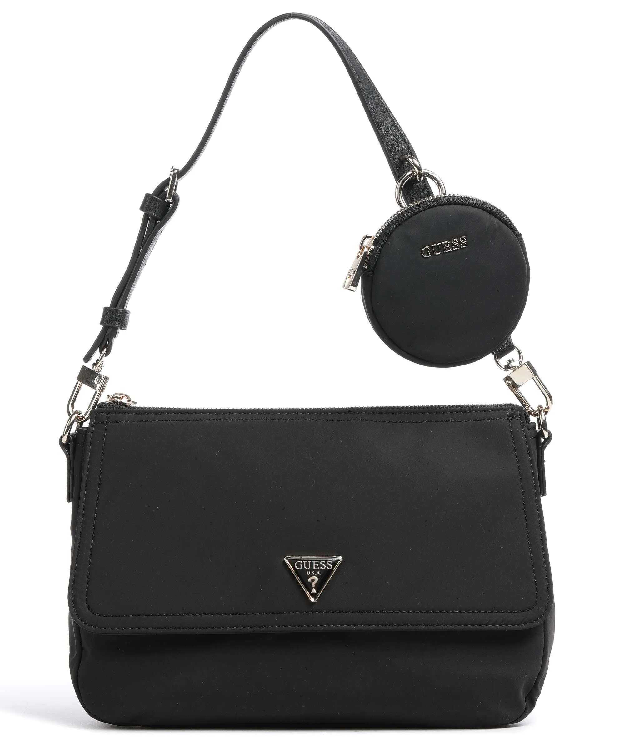  Guess Gemma Eco Borsa a spalla poliestere nero  