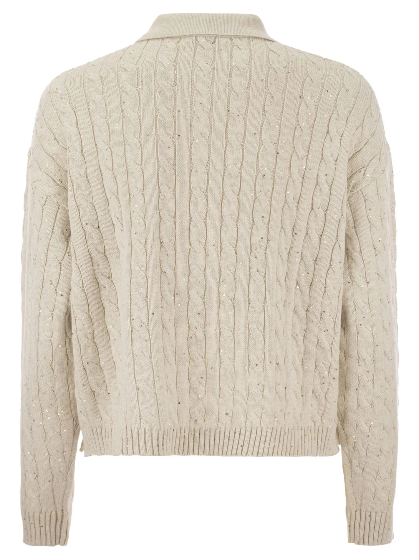 Maglia stile polo Dazzling Cables in cotone