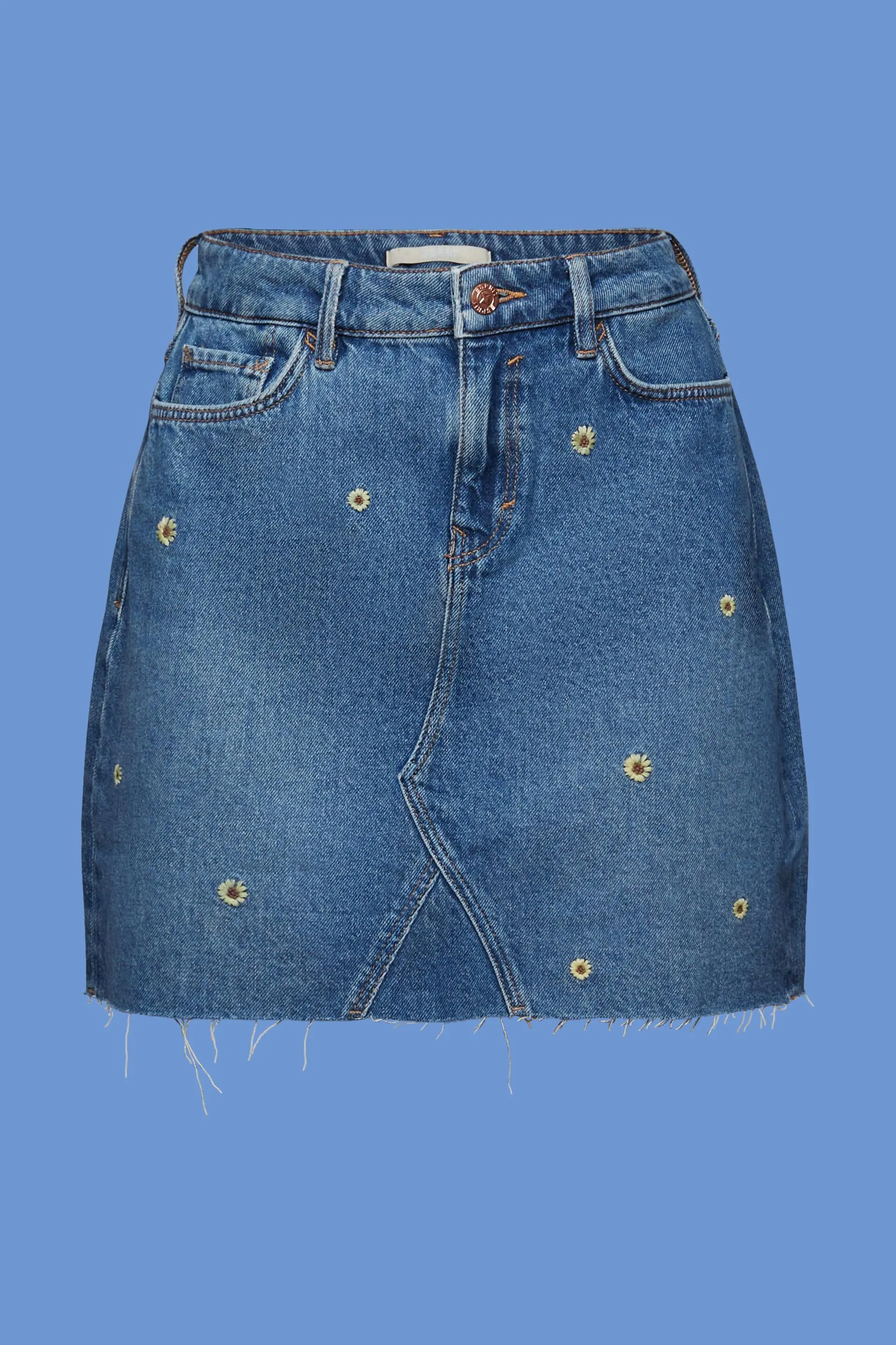 Minigonna in jeans ricamato