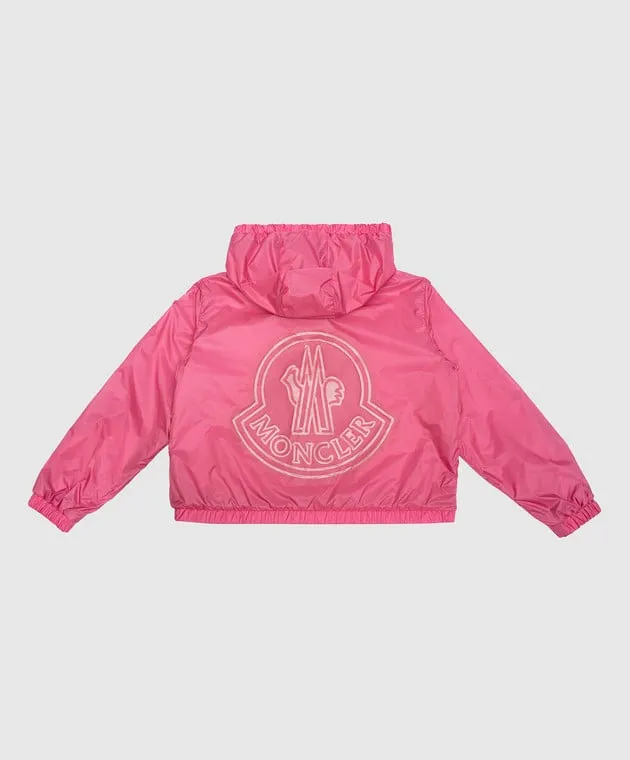 Moncler ENFANT Giacca a vento Terbish rosa baby con logo 1A00064595YT1014