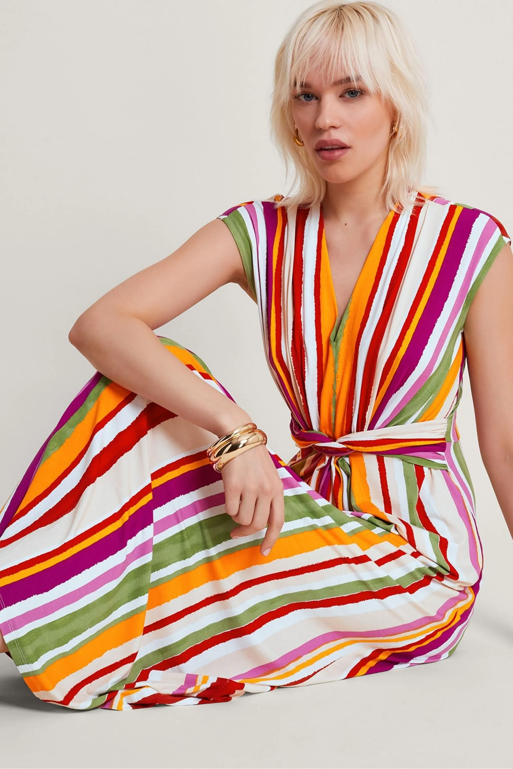Monsoon - Elise - Abito maxi A righe