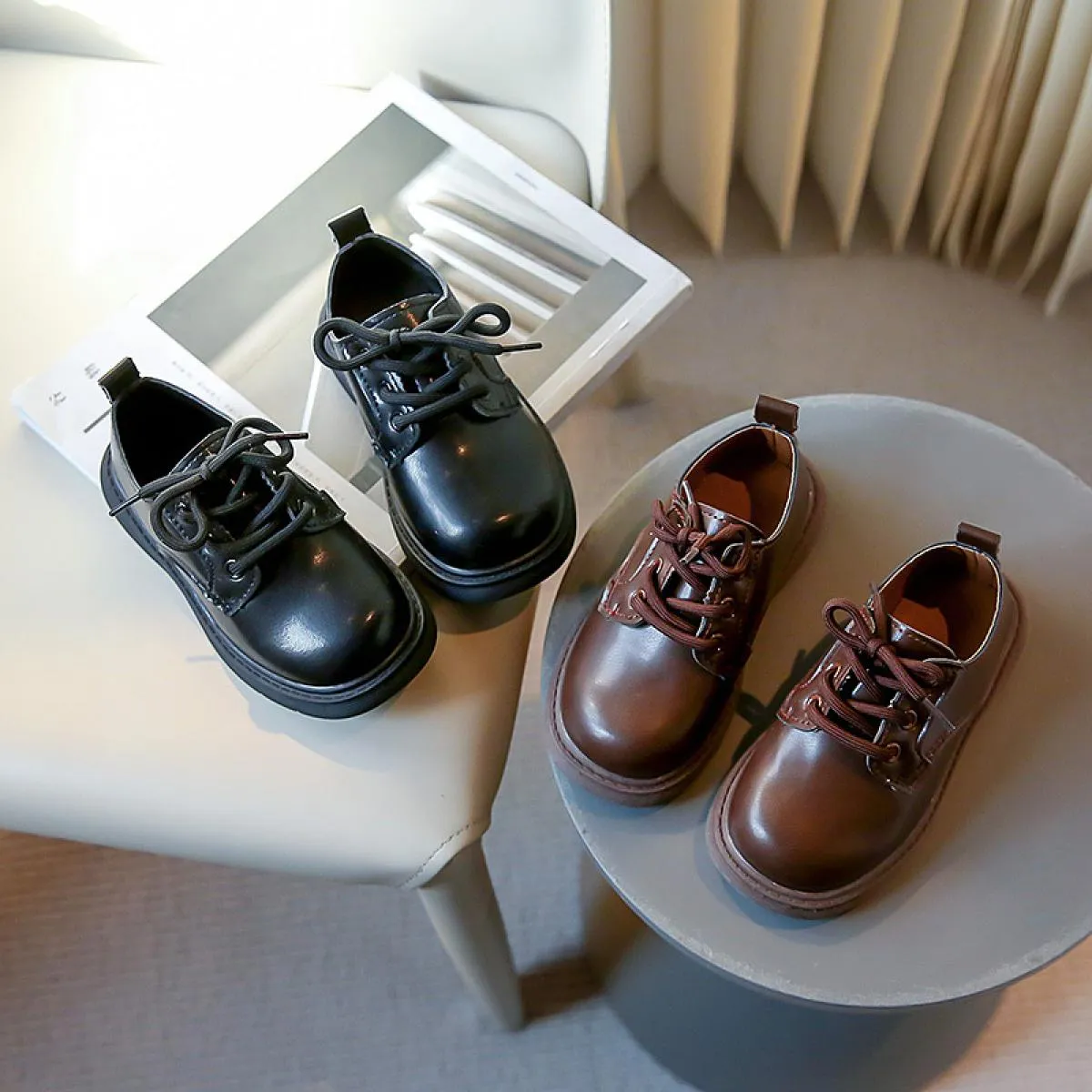 Nuova primavera autunno bambini scarpe in pelle per ragazzi scarpe casual per bambini fondo morbido scarpe da ginnastica formali