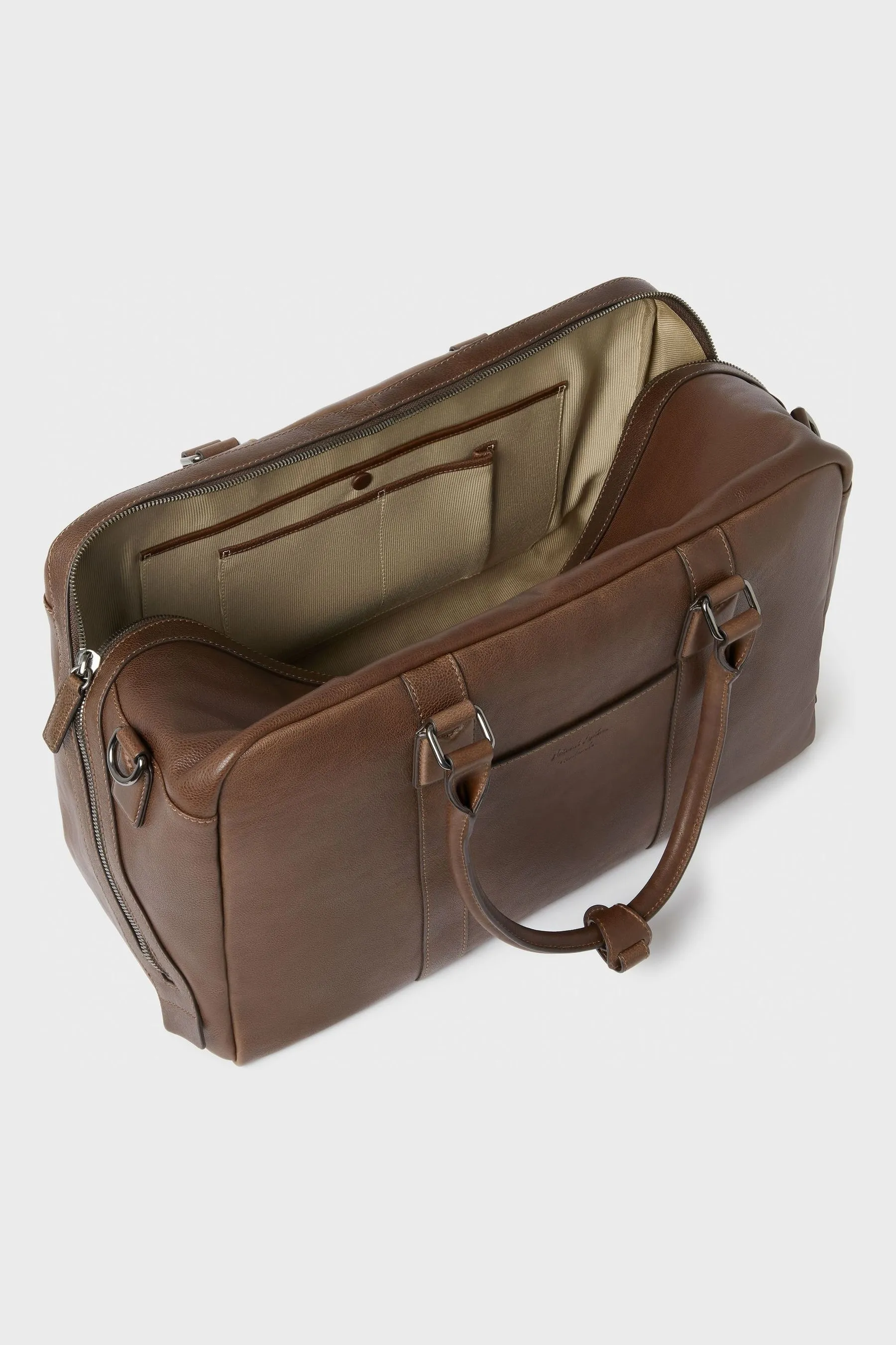 Osprey London The Compass - Marrone weekend in pelle - Borsa