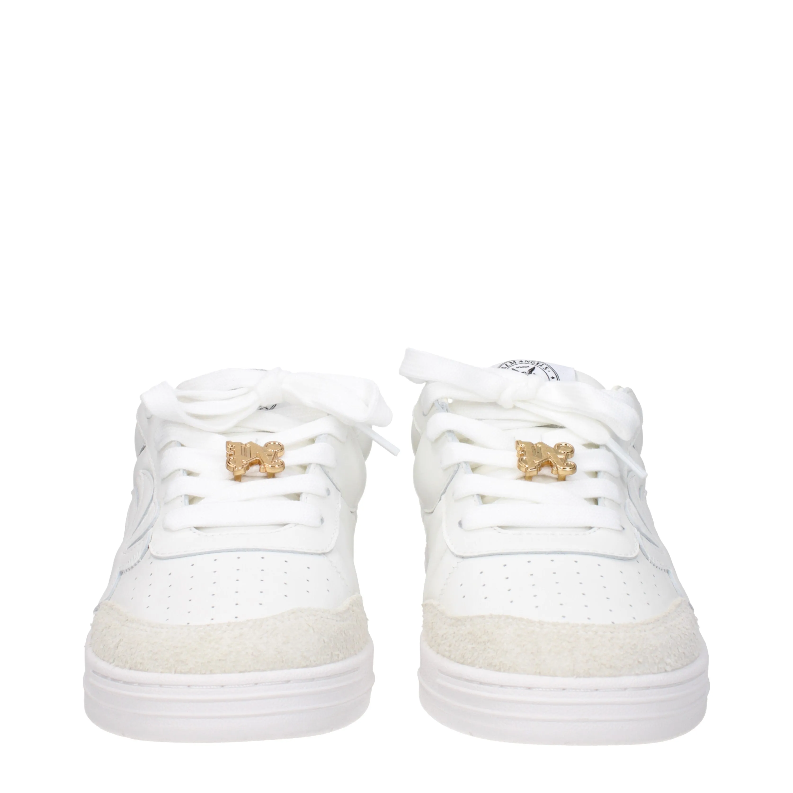 Palm Angels Sneakers University Uomo Pelle Bianco/Bianco