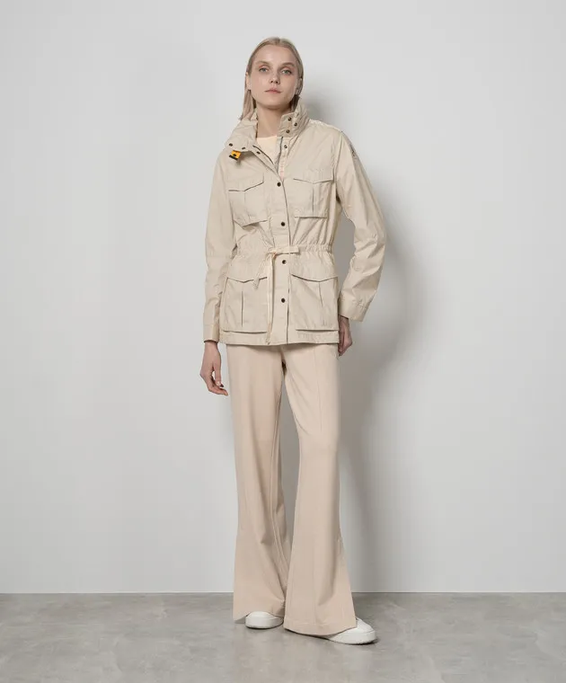 Parajumpers Giacca a vento Dulcie beige con logo 24SPWJKWI31