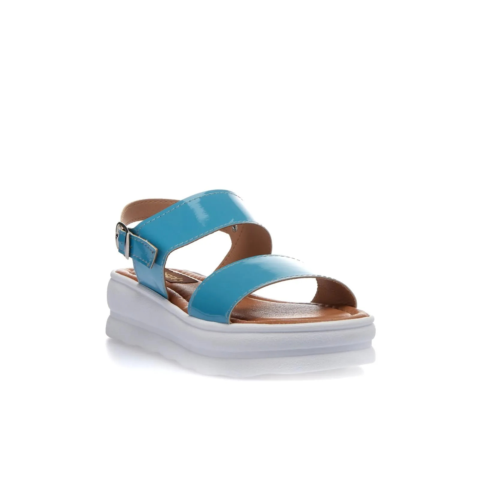 Sandali azzurri con suola platform