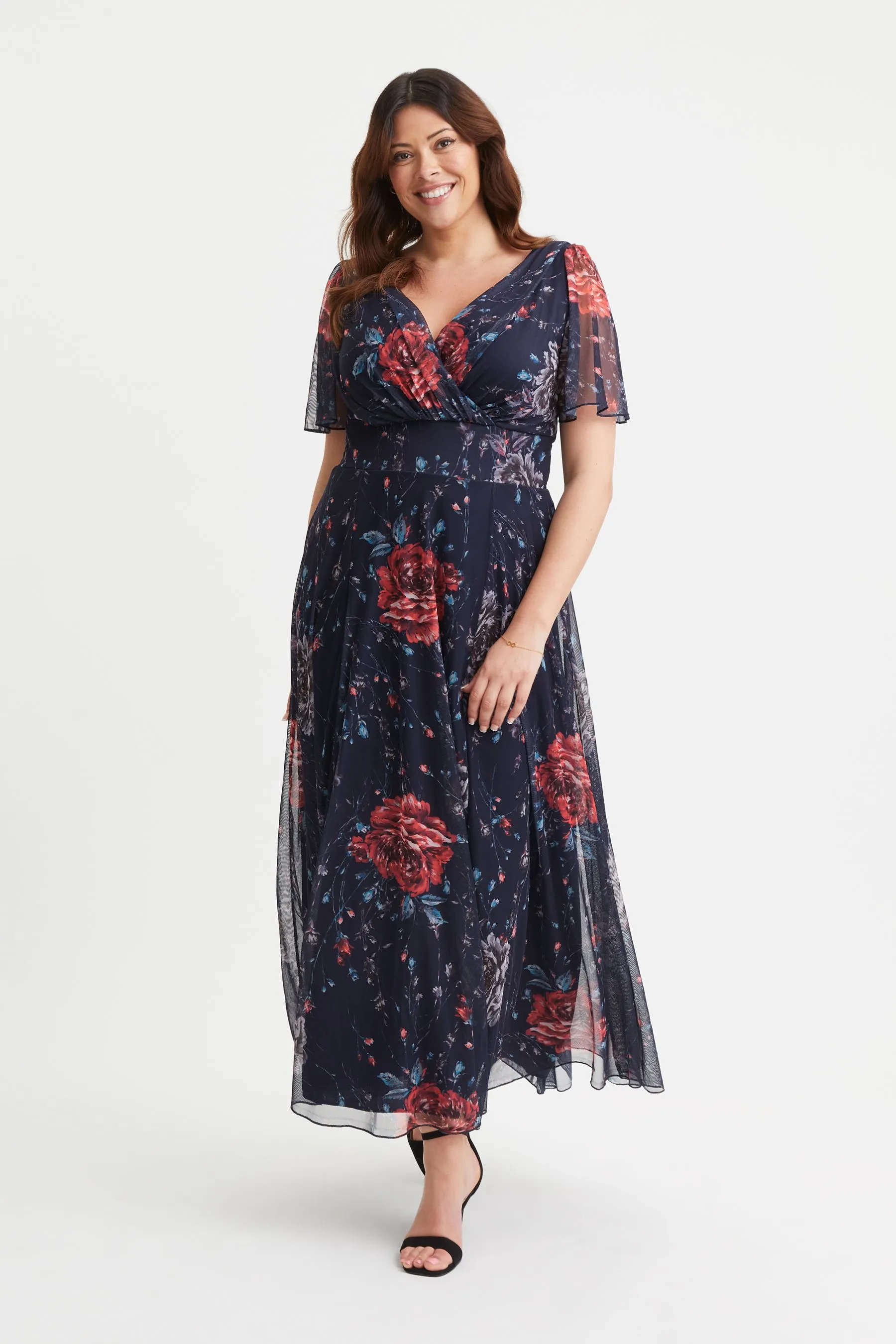 Scarlett & Jo - Isabelle - Abito maxi con maniche a pipistrello