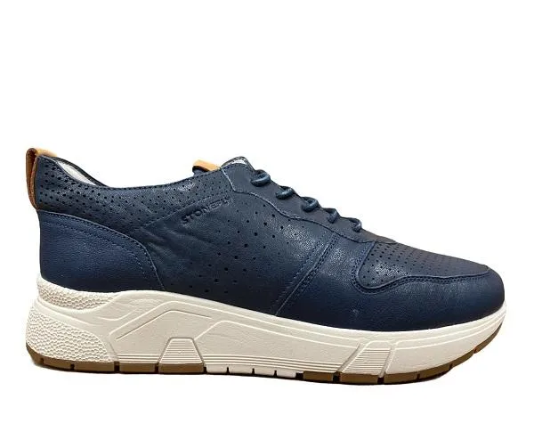 Stonefly men's casual shoe Action 5 Washed Goat 215937 144 ocean blue