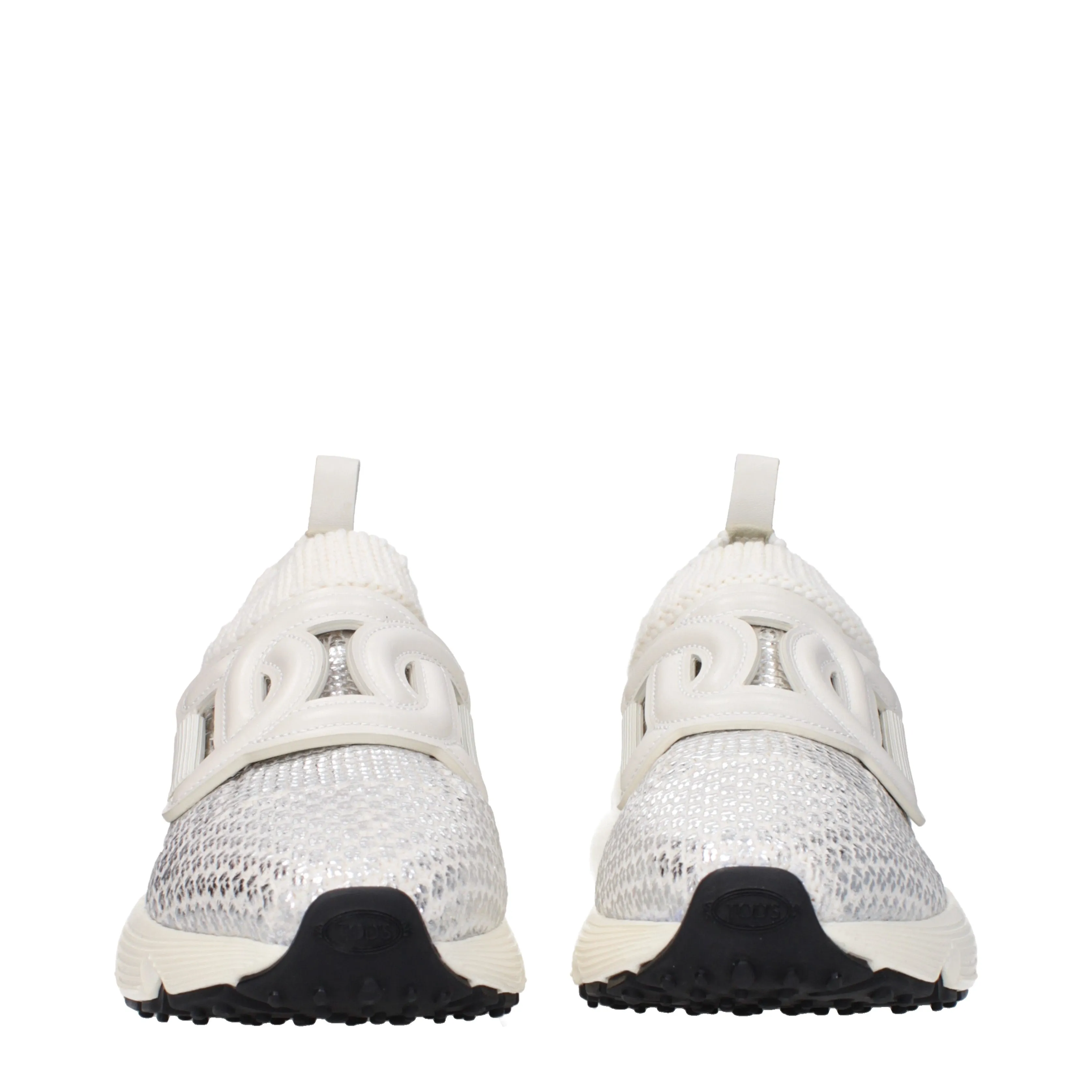 Tod's Sneakers Donna Tessuto Bianco/Argento