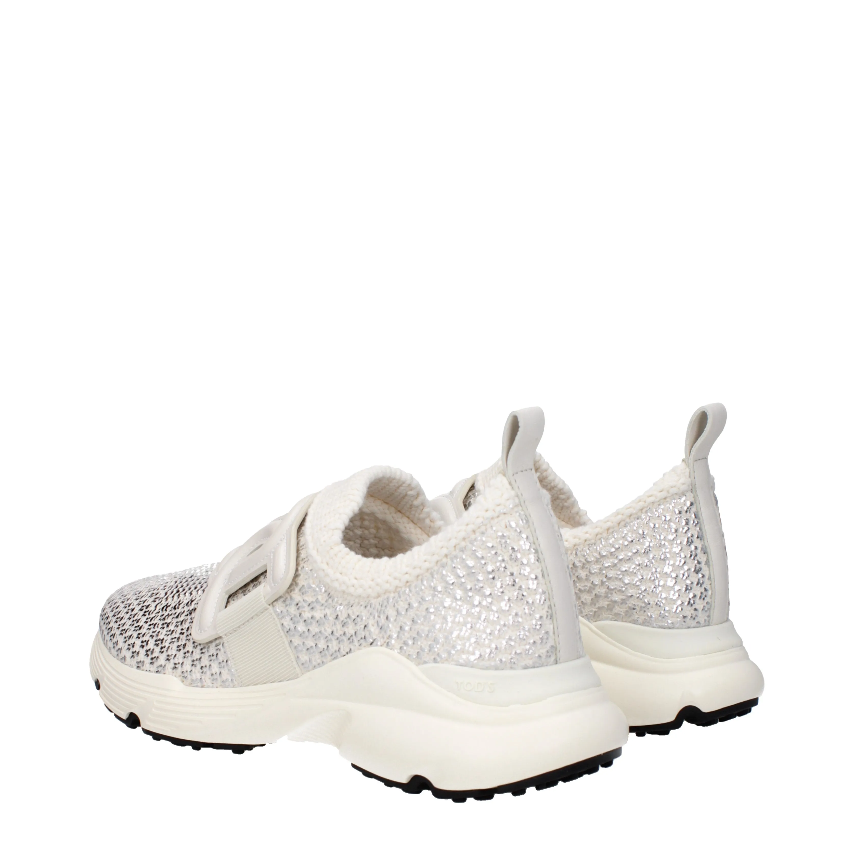 Tod's Sneakers Donna Tessuto Bianco/Argento