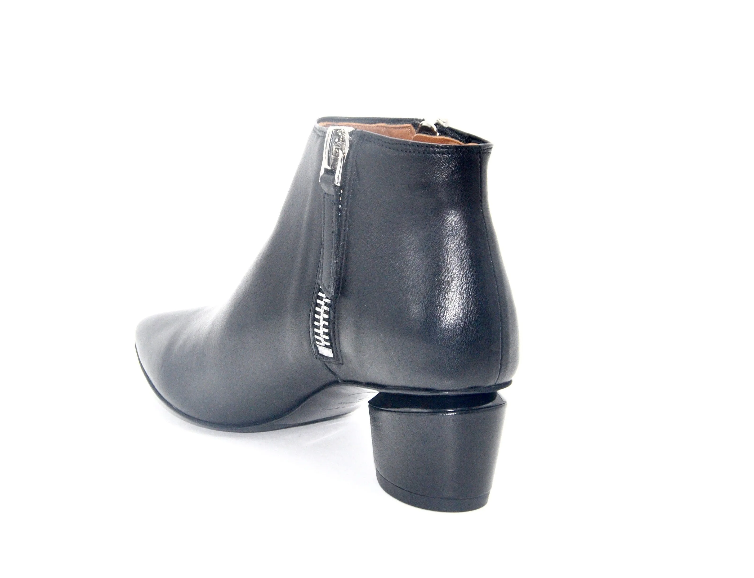 TRONCHETTI CON ZIP LATERALE NERA